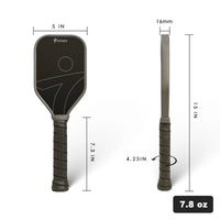 Raw Carbon Fiber Pickleball Training Paddle 16mm Sweet Spot Trainer