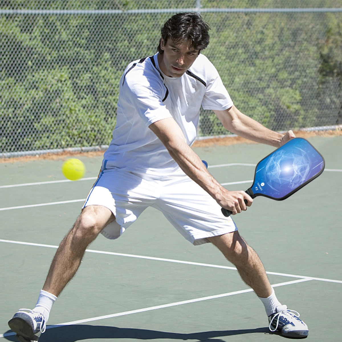 Pickleball Paddle 16mm Galaxy Blue F2 untuk Pertengahan