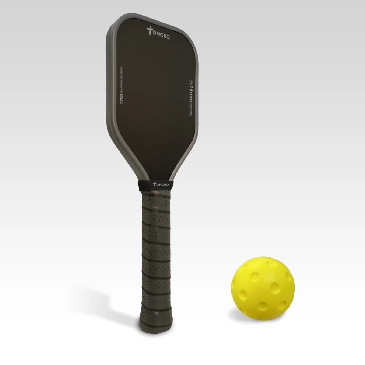 Raw Carbon Fiber Pickleball Training Paddle 16mm Sweet Spot Trainer
